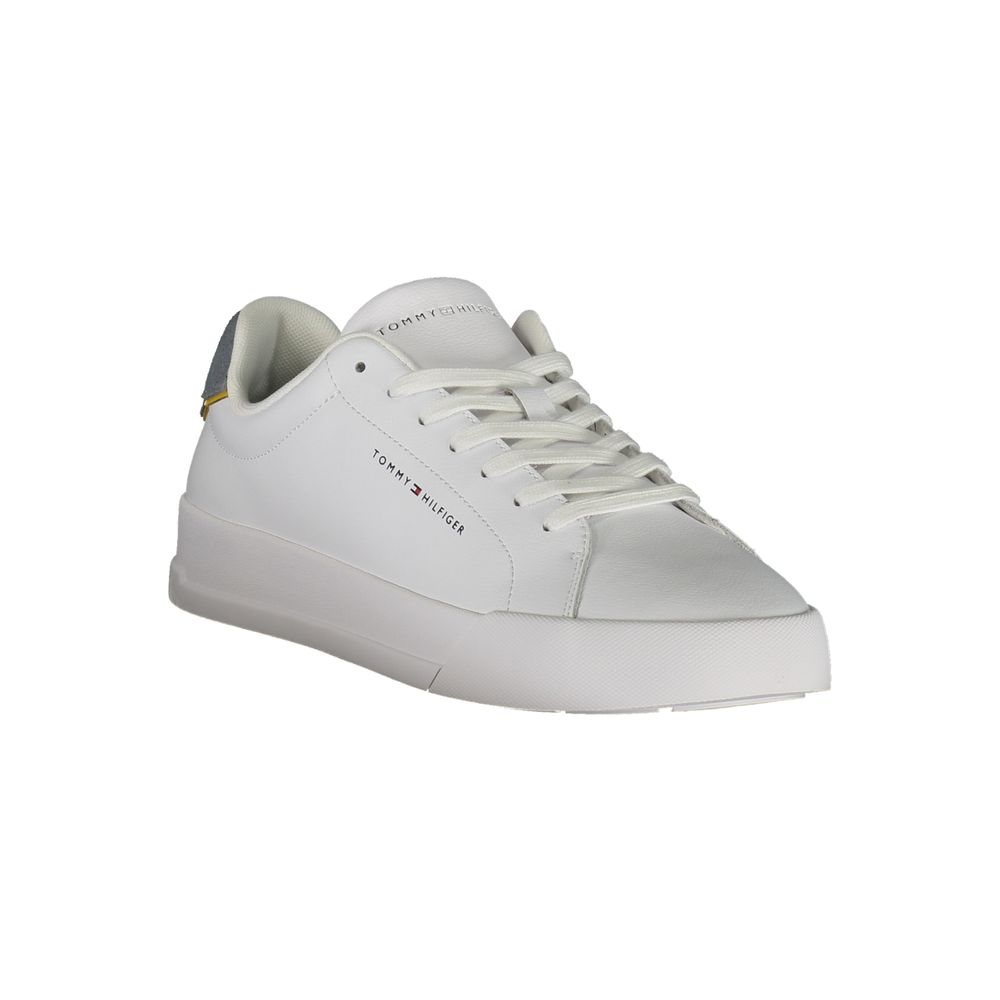 Tommy Hilfiger White Leather Men Sneaker -   -  Tommy Hilfiger.