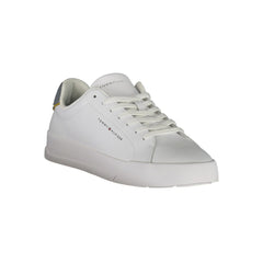 Tommy Hilfiger White Leather Men Sneaker -   -  Tommy Hilfiger.