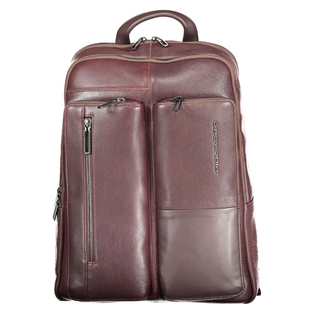 Piquadro Brown Leather Men Backpack -   -  Piquadro.