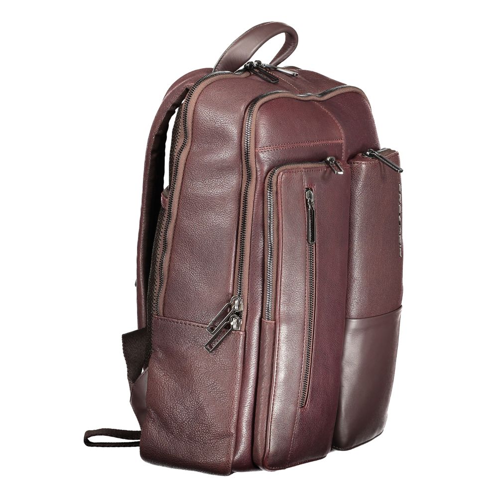 Piquadro Brown Leather Men Backpack -   -  Piquadro.