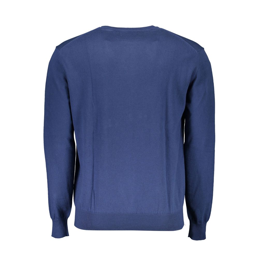La Martina Blue Cotton Men Sweater -   -  La Martina.