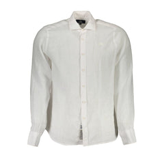 La Martina White Linen Men Shirt -   -  La Martina.