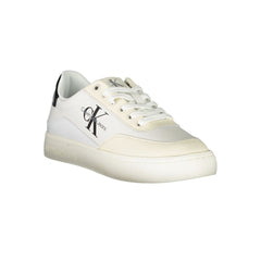Calvin Klein Chic White Lace-Up Sneakers with Contrast Detailing -   -  Calvin Klein.