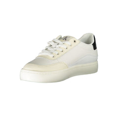 Calvin Klein Chic White Lace-Up Sneakers with Contrast Detailing -   -  Calvin Klein.
