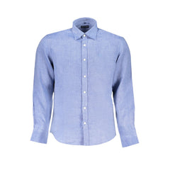 North Sails Blue Linen Shirt -   -  North Sails.