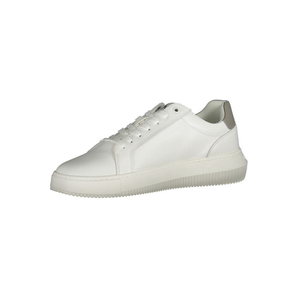 Calvin Klein White Leather Men Sneaker -   -  Calvin Klein.