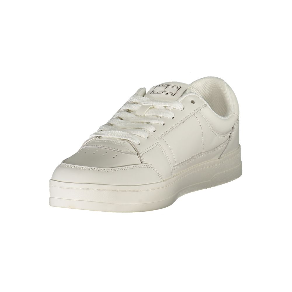 Tommy Hilfiger White Leather Men Sneaker -   -  Tommy Hilfiger.