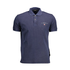 Napapijri Blue Cotton Men Polo Shirt -   -  Napapijri.