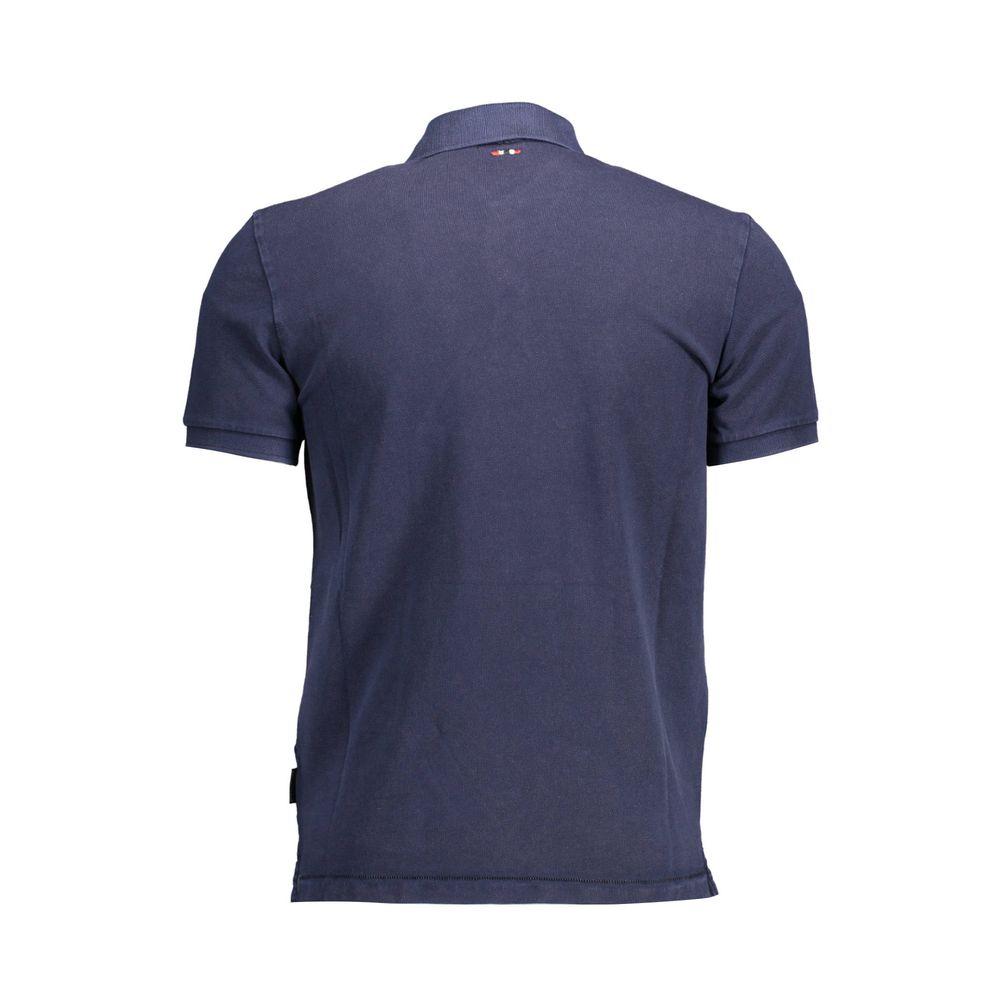 Napapijri Blue Cotton Men Polo Shirt -   -  Napapijri.