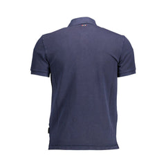 Napapijri Blue Cotton Men Polo Shirt -   -  Napapijri.