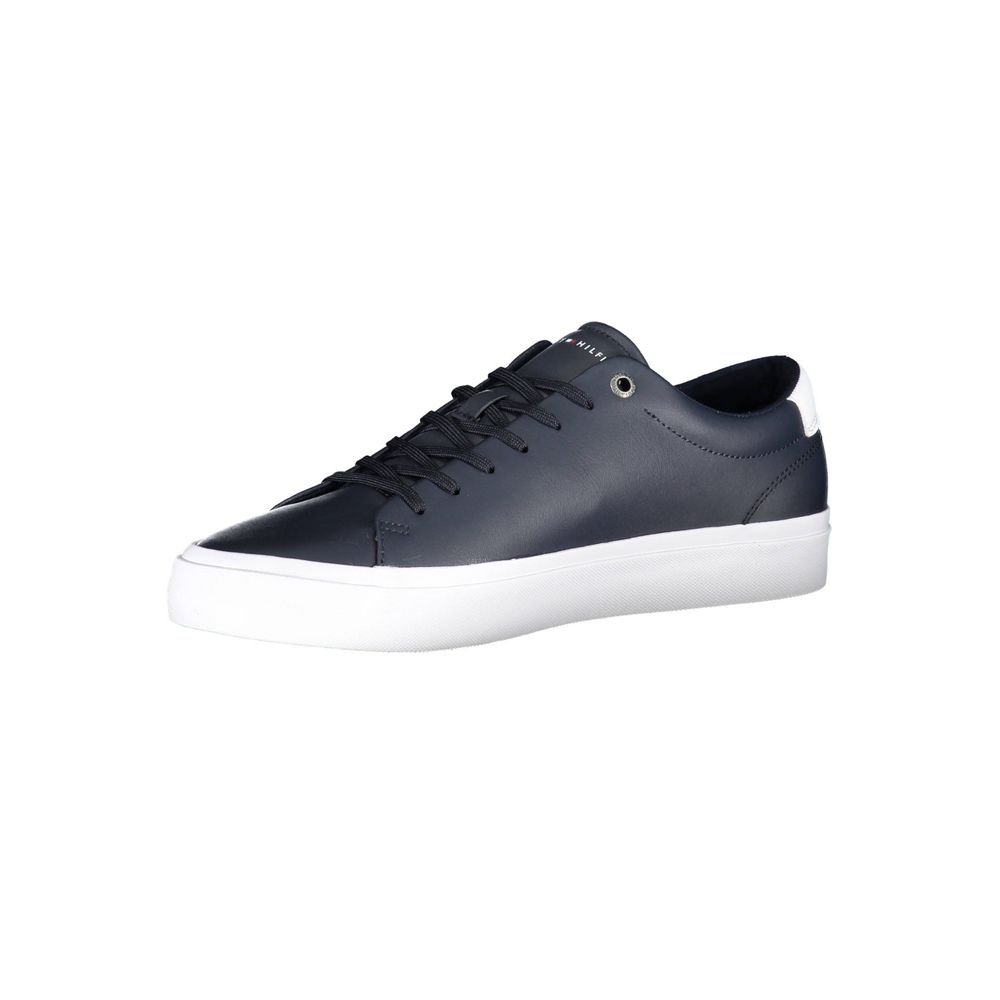 Tommy Hilfiger Blue Leather Men Sneaker -   -  Tommy Hilfiger.