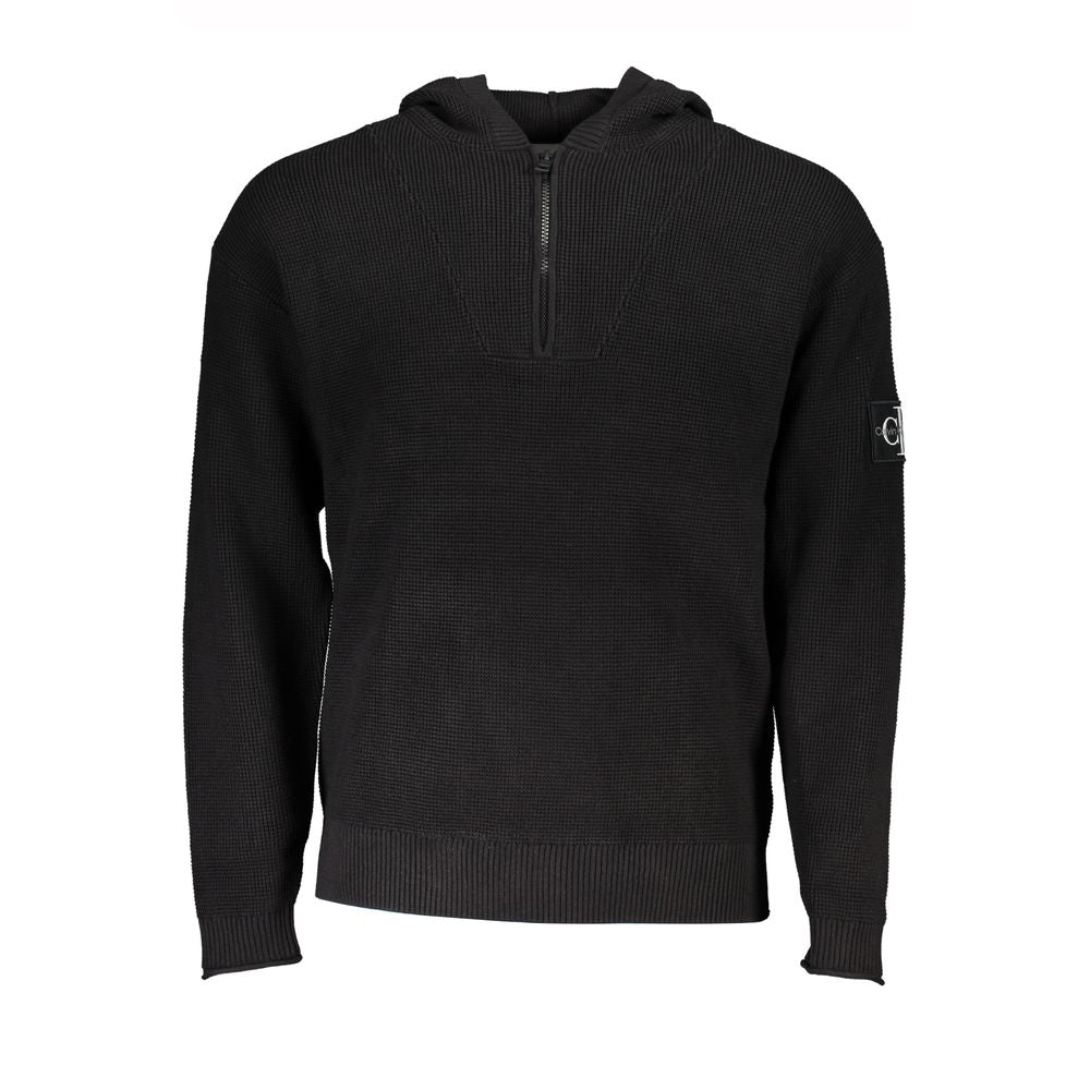 Calvin Klein Sleek Cotton Hooded Sweater with Logo Detail -   -  Calvin Klein.