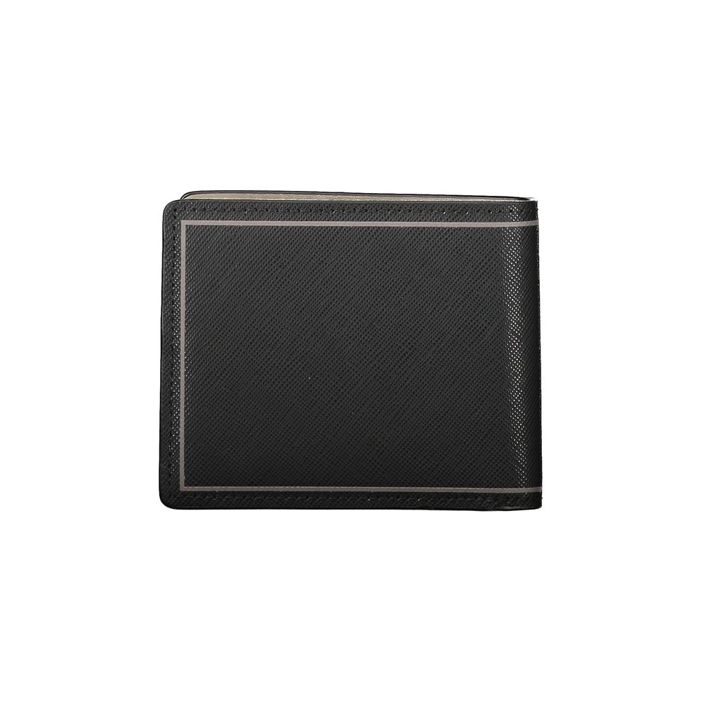Tommy Hilfiger Black Leather Double Card Wallet -  Leather Wallet for Men -  Tommy Hilfiger.