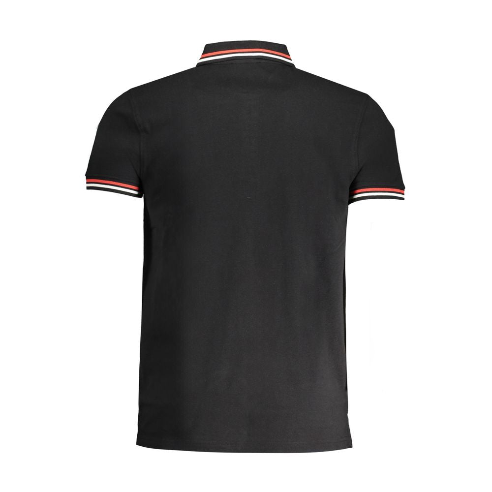 Cavalli Class Black Cotton Polo Shirt -   -  Cavalli Class.