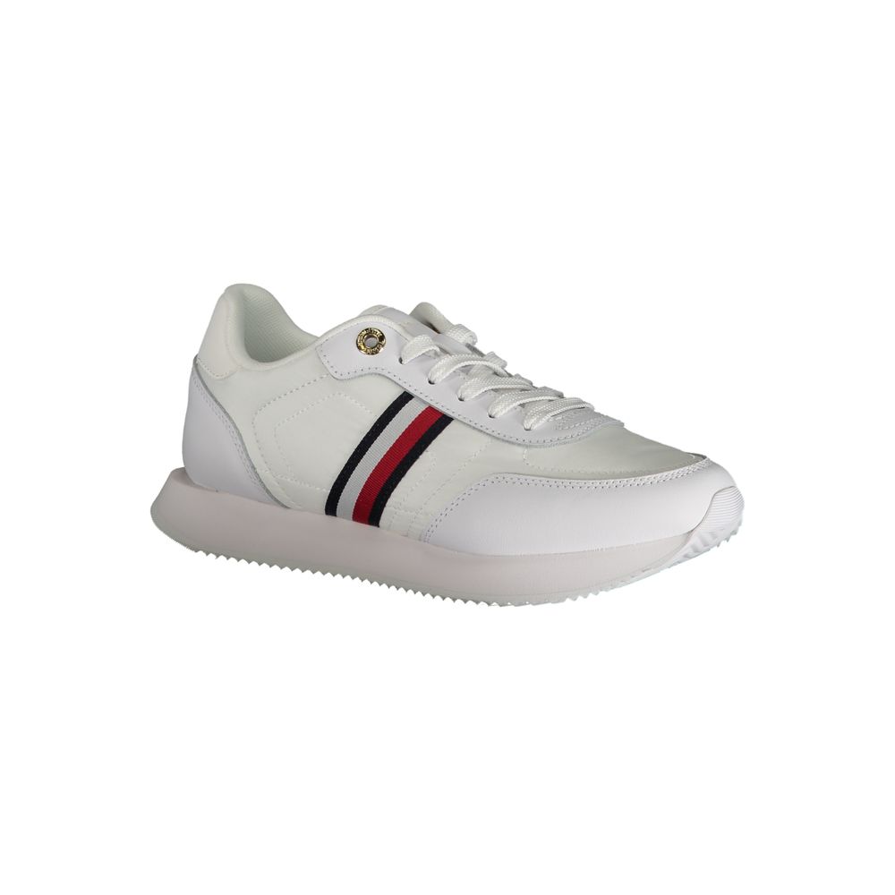 Tommy Hilfiger White Polyester Sneaker -   -  Tommy Hilfiger.