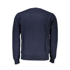Harmont & Blaine V-Neck Embroidered Blue Sweater -   -  Harmont & Blaine.