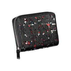Desigual Elegant Black Zip Wallet with Contrasting Accents -   -  Desigual.