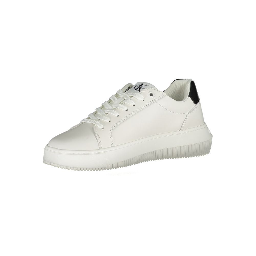 Calvin Klein Eco-Chic White Sneakers with Contrast Details -   -  Calvin Klein.