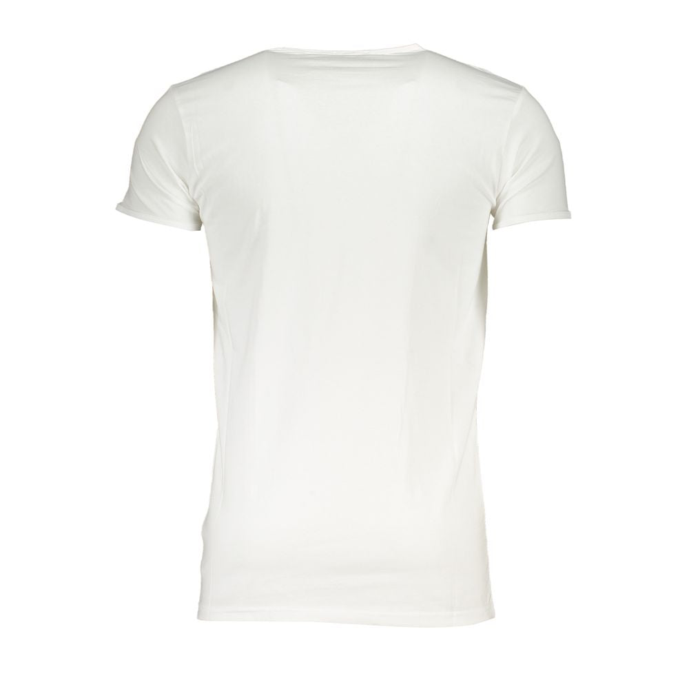 Cavalli Class White Cotton T-Shirt -   -  Cavalli Class.