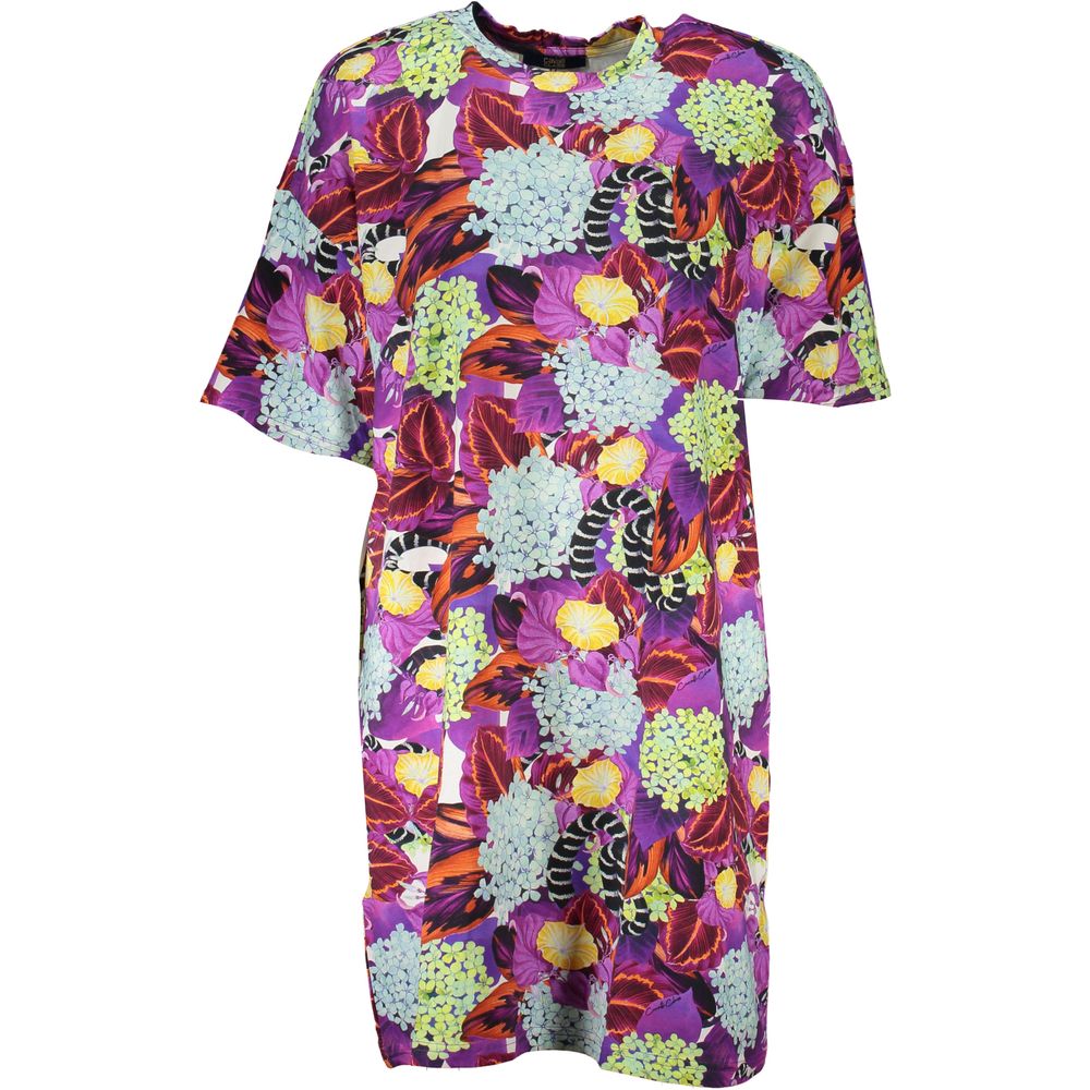 Cavalli Class Purple Cotton Dress -   -  Cavalli Class.