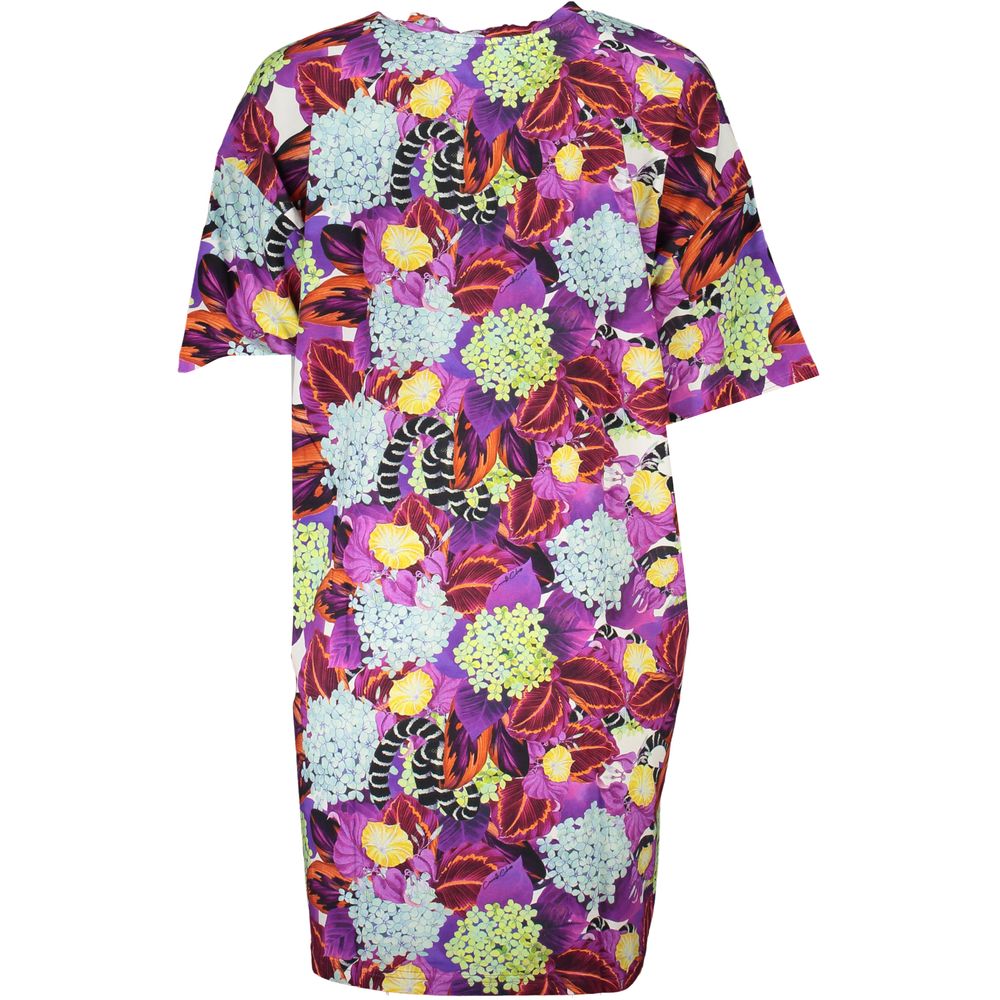 Cavalli Class Purple Cotton Dress -   -  Cavalli Class.