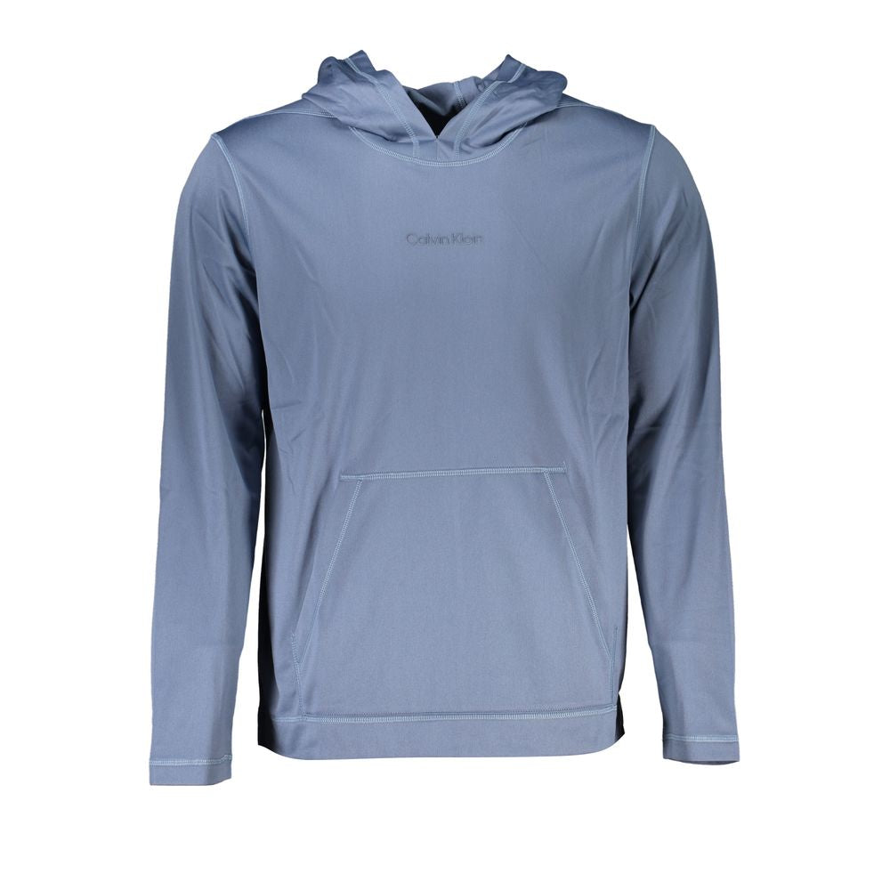 Calvin Klein Elegant Blue Hooded Sweatshirt - Men's Sports Chic -   -  Calvin Klein.