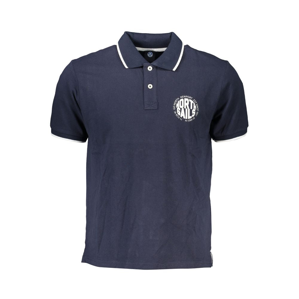 North Sails Blue Cotton Polo Shirt -   -  North Sails.