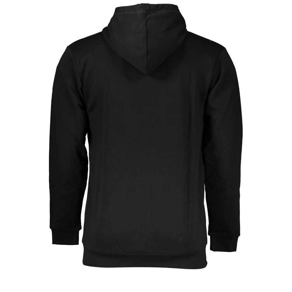Sergio Tacchini Black Cotton Men's Hooded Sweater -   -  Sergio Tacchini.