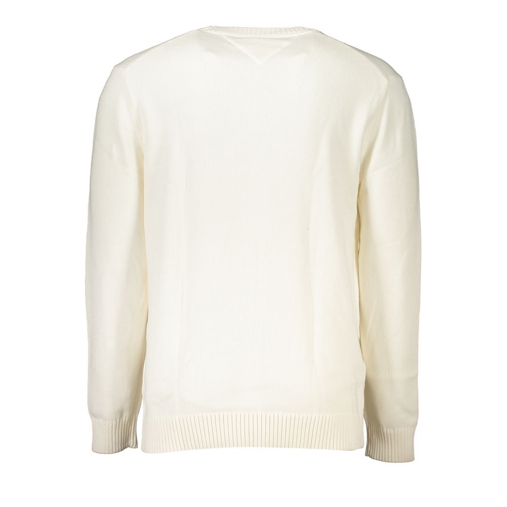 Tommy Hilfiger Chic White Crew Neck Cotton Sweater -   -  Tommy Hilfiger.