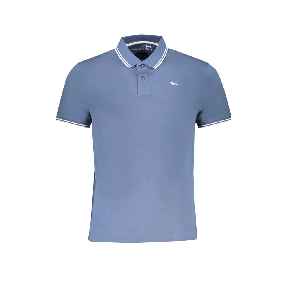 Harmont & Blaine Blue Cotton Polo Shirt -   -  Harmont & Blaine.