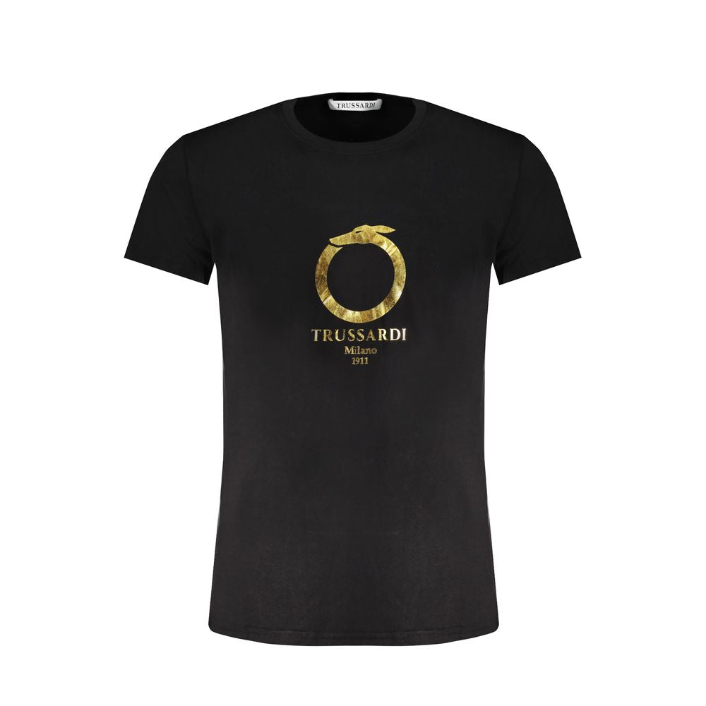 Trussardi Black Cotton T-Shirt -   -  Trussardi.