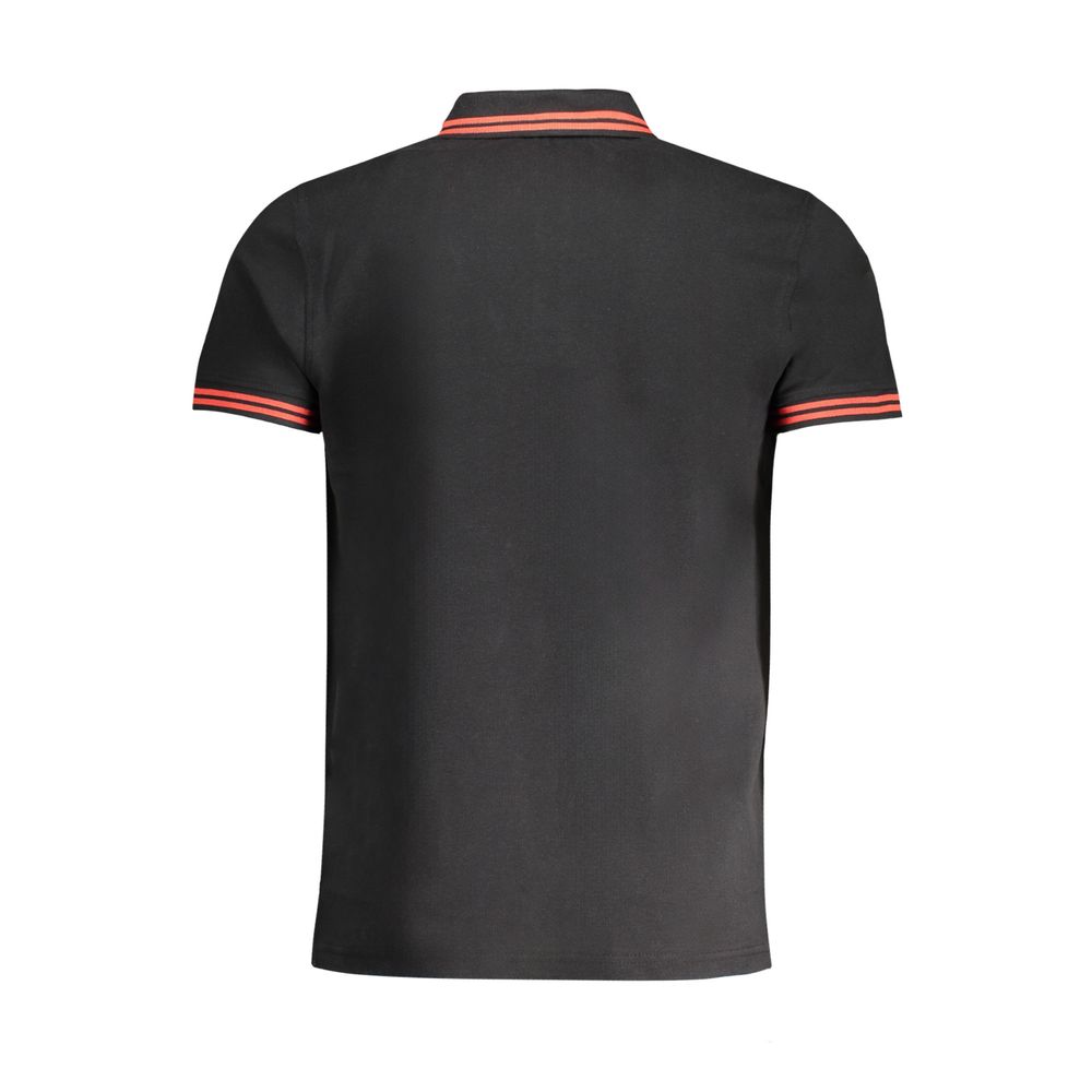 Cavalli Class Black Cotton Polo Shirt -   -  Cavalli Class.
