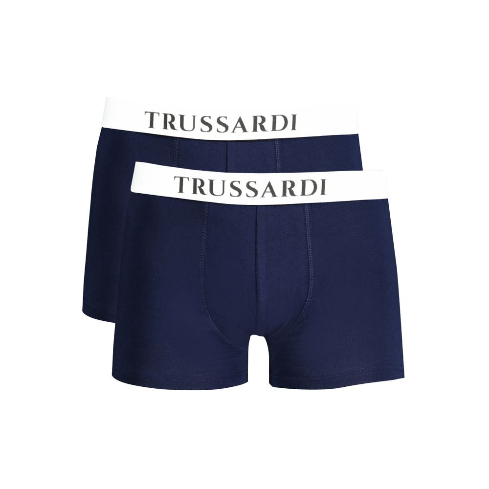 Trussardi Blue Cotton Underwear -   -  Trussardi.