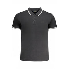 Cavalli Class Black Cotton Polo Shirt -   -  Cavalli Class.
