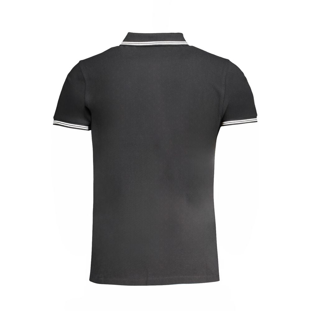 Cavalli Class Black Cotton Polo Shirt -   -  Cavalli Class.