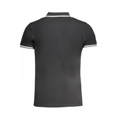 Cavalli Class Black Cotton Polo Shirt -   -  Cavalli Class.