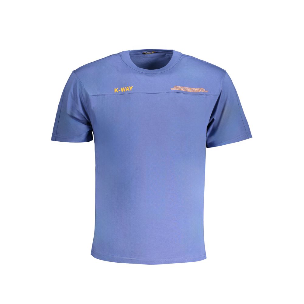 K-WAY Blue Cotton T-Shirt -   -  K-WAY.