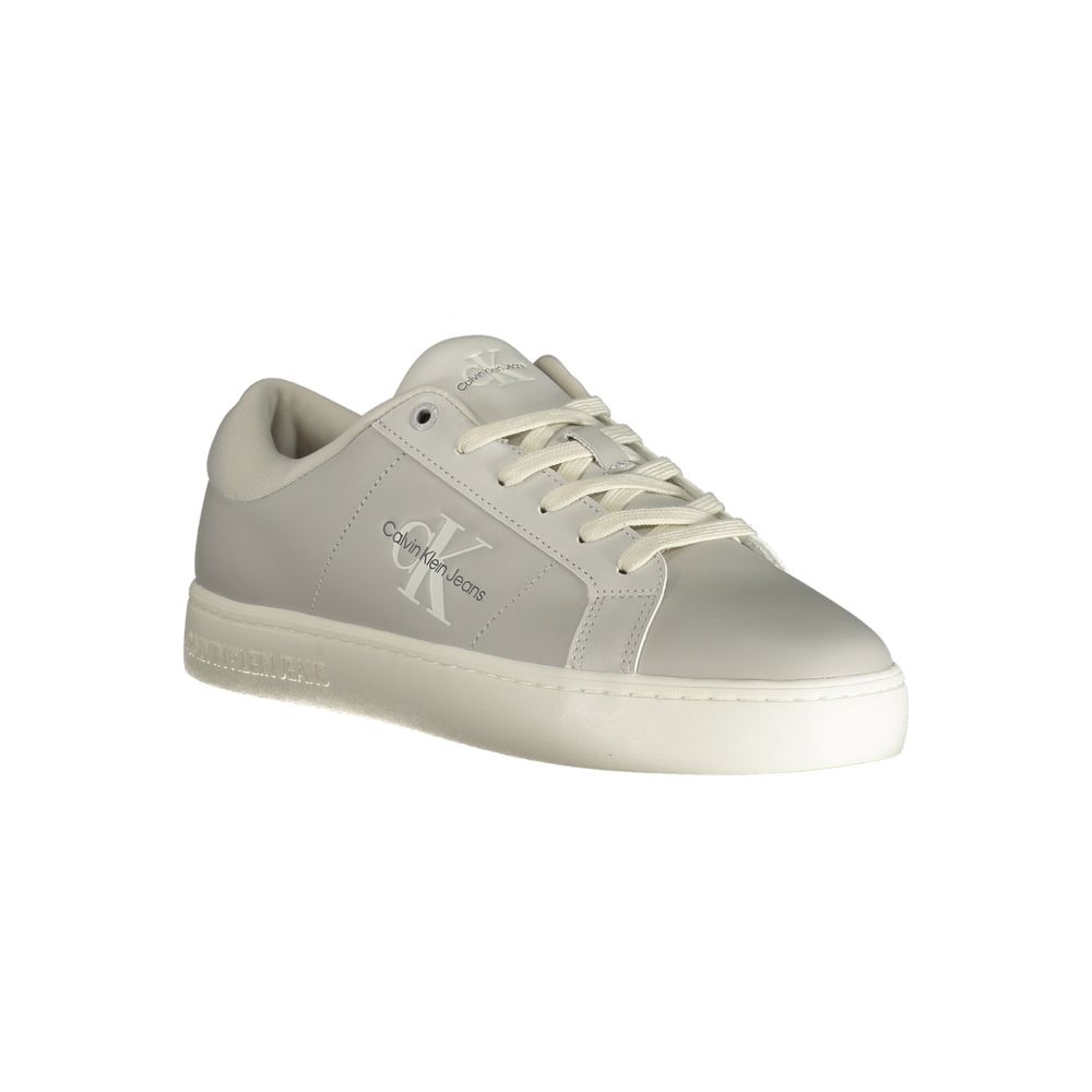 Calvin Klein Brown Leather Men Sneaker -   -  Calvin Klein.