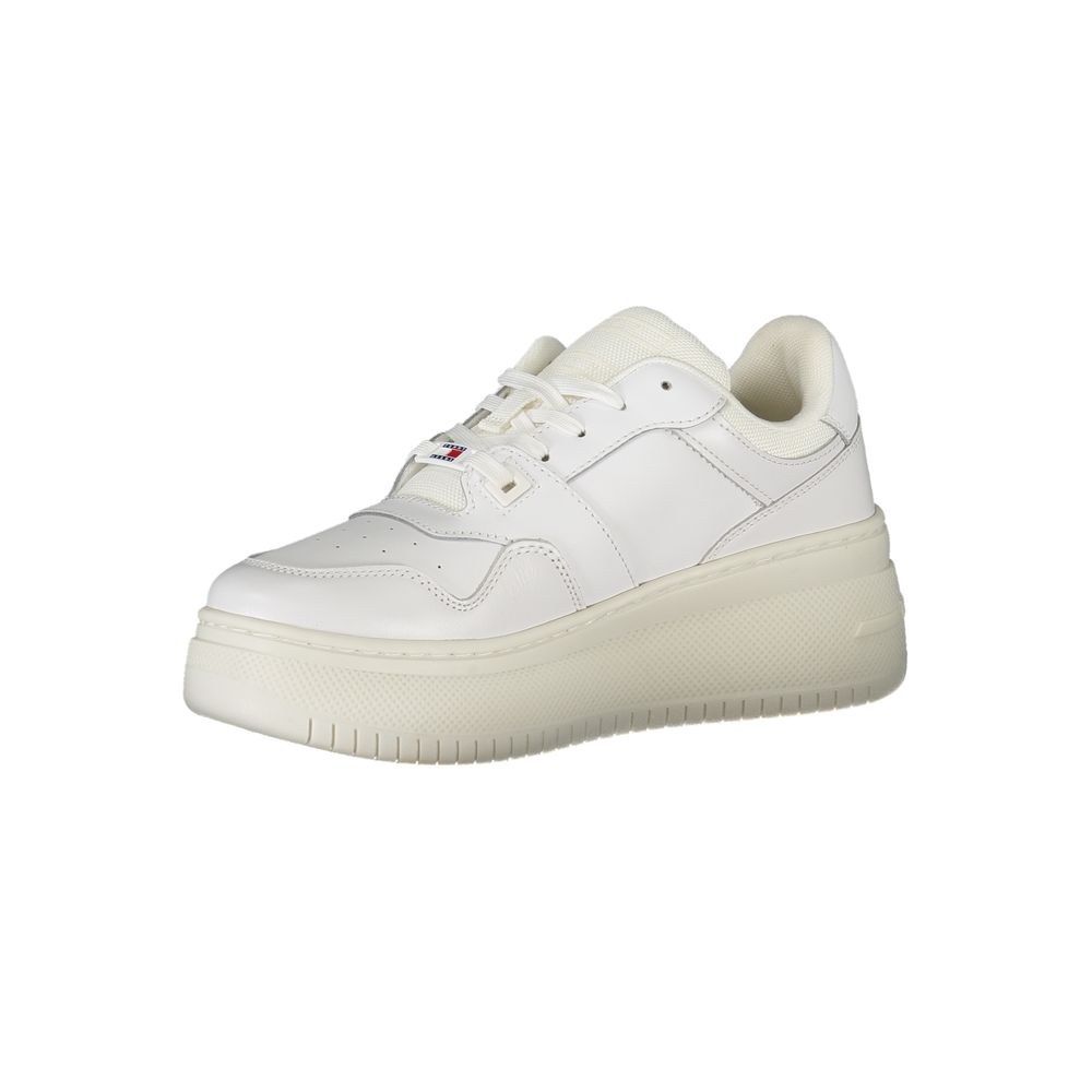 Tommy Hilfiger White Leather Women Sneaker -   -  Tommy Hilfiger.