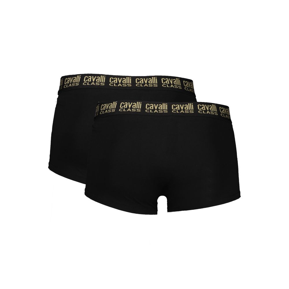 Cavalli Class Black Cotton Men Boxer -   -  Cavalli Class.