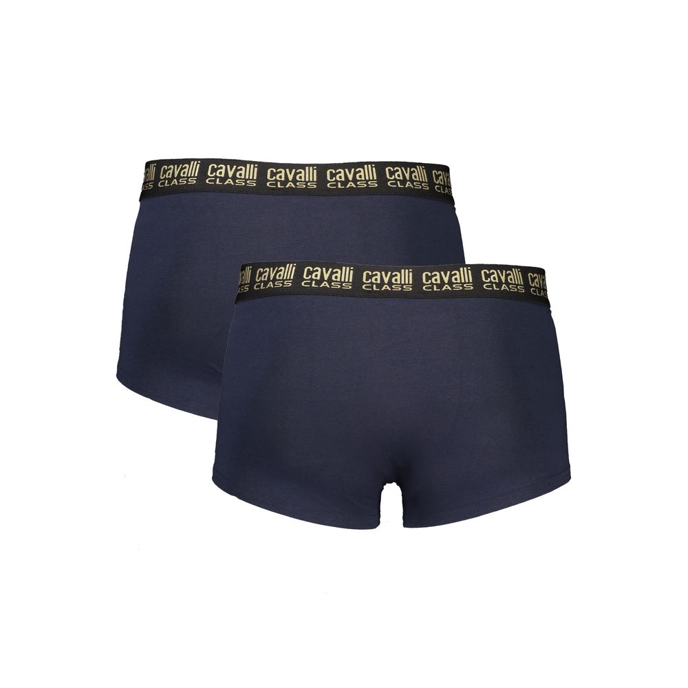 Cavalli Class Blue Cotton Men Boxer -   -  Cavalli Class.