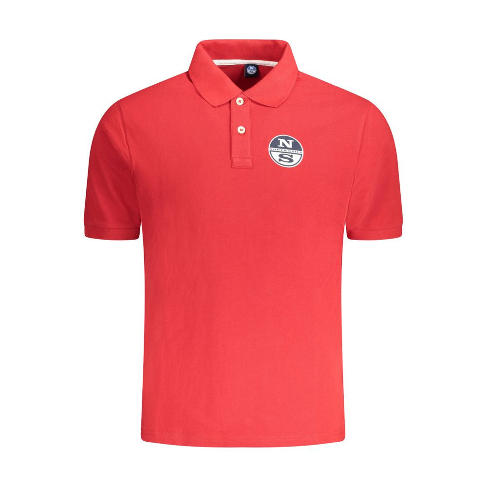 North Sails Red Cotton Men Polo Shirt -   -  North Sails.