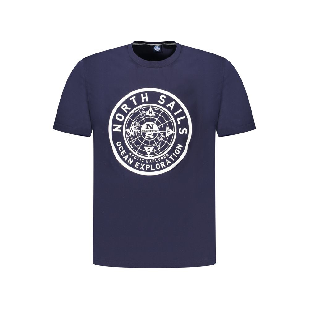 North Sails Blue Cotton Men T-Shirt -   -  North Sails.