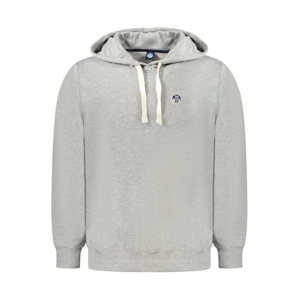 North Sails Gray Cotton Mens Sweater Hoodie -   -  North Sails.