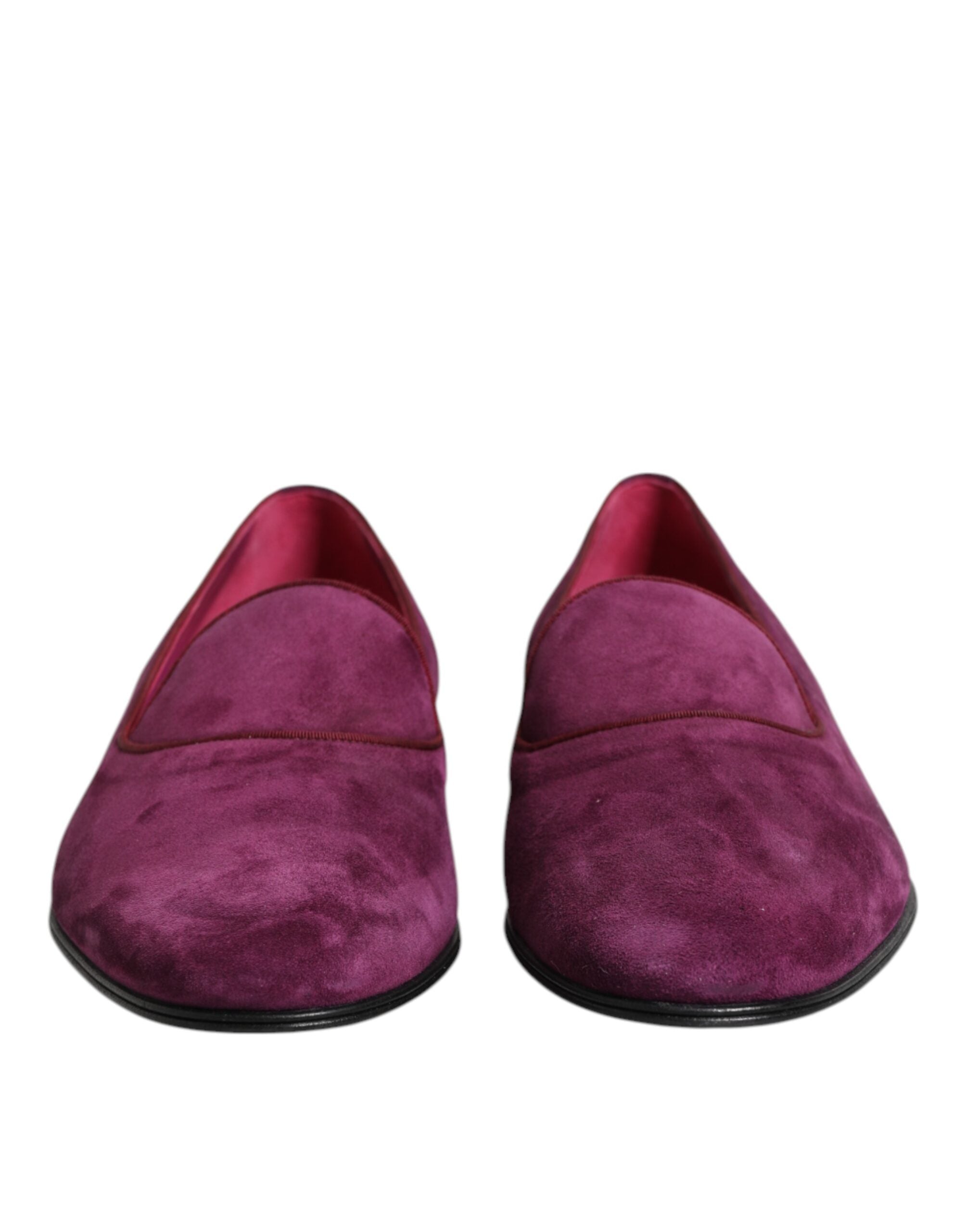 Dolce & Gabbana Purple Velvet Slip On Loafers Formal Shoes -   -  Dolce & Gabbana.