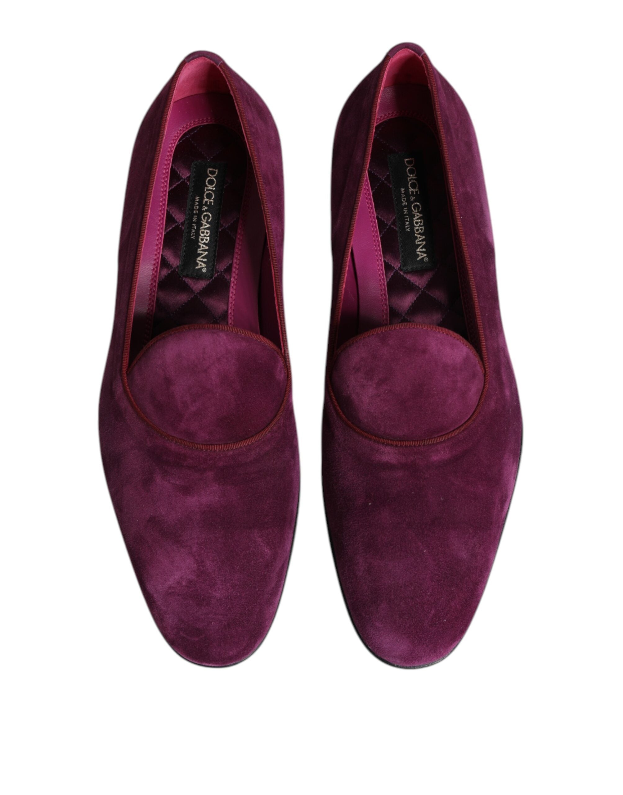 Dolce & Gabbana Purple Velvet Slip On Loafers Formal Shoes -   -  Dolce & Gabbana.