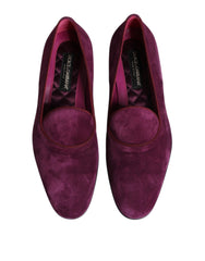 Dolce & Gabbana Purple Velvet Slip On Loafers Formal Shoes -   -  Dolce & Gabbana.