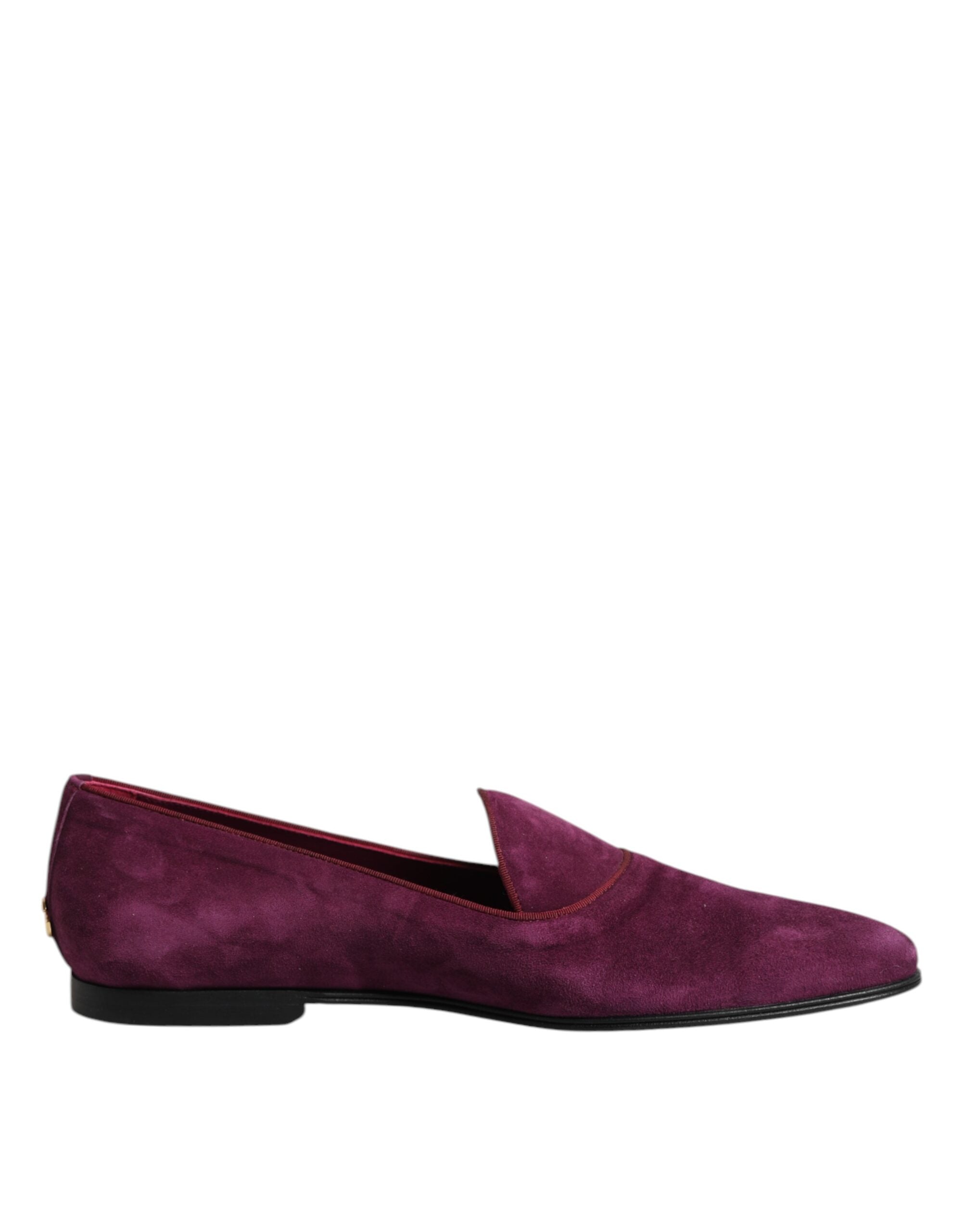 Dolce & Gabbana Purple Velvet Slip On Loafers Formal Shoes -   -  Dolce & Gabbana.