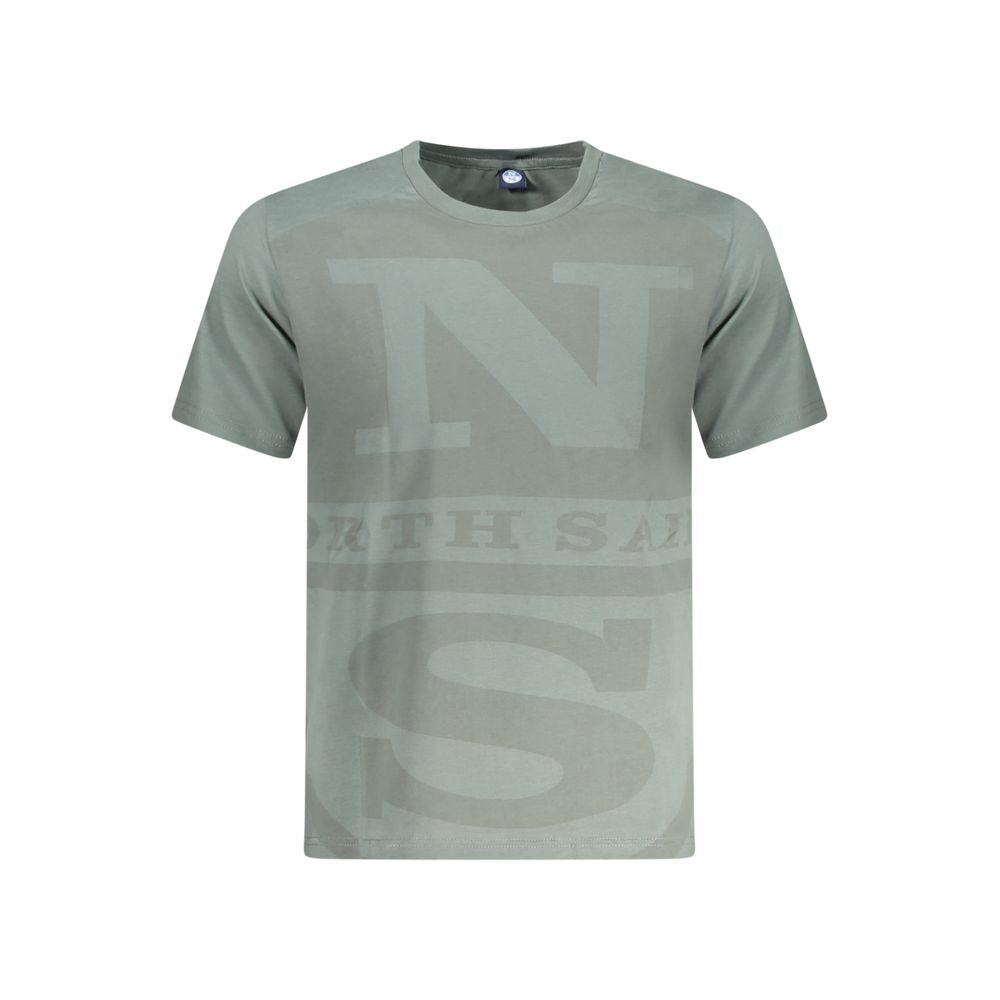 North Sails Green Cotton Men T-Shirt -   -  North Sails.