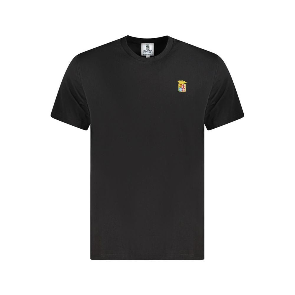 Marina Militare Black Cotton T-Shirt -   -  Marina Militare.